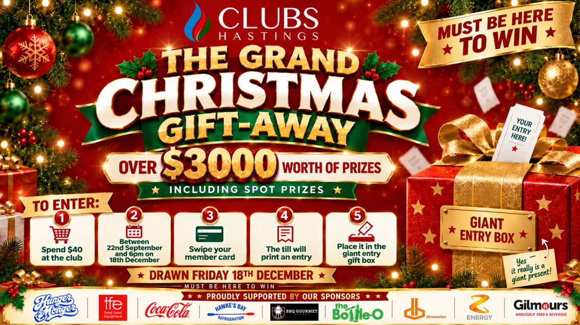The Grand Christmas Gift-Away at Clubs Hastings